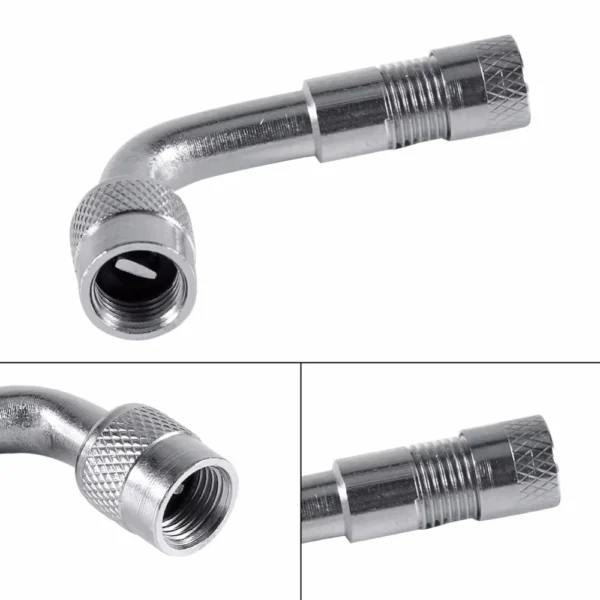 2X 90 Degree Angle Tyre Valve Extension Adaptor Motorcycle Motorbike Car Bike