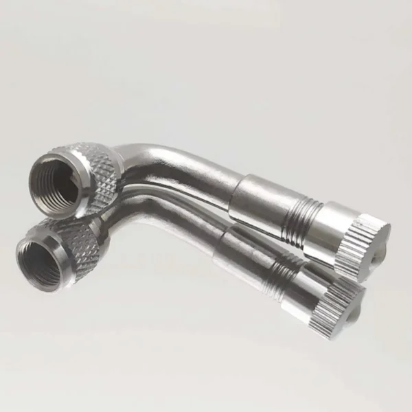 2X 90 Degree Angle Tyre Valve Extension Adaptor Motorcycle Motorbike Car Bike