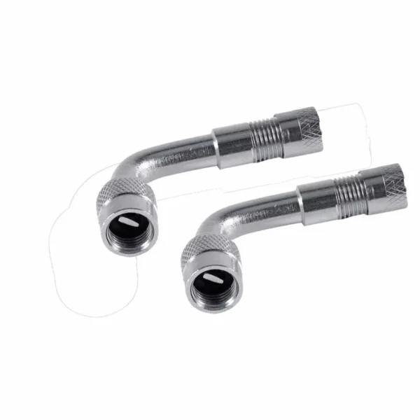2X 90 Degree Angle Tyre Valve Extension Adaptor Motorcycle Motorbike Car Bike