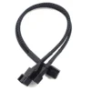 s-l1600-146.webp PWM 1 to 2, 3, 4 extension 12V PC fan Y splitter cable 27cm black-sleeved cable