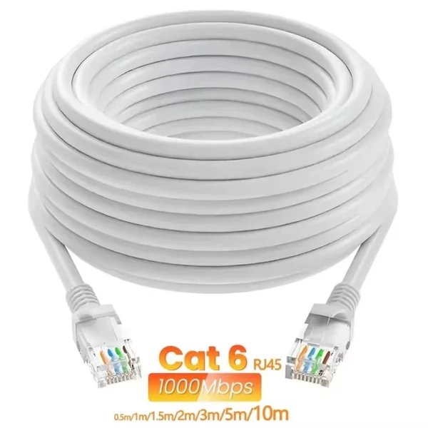 RJ45 Ethernet Patch Lead Cat6e Network LAN Cable Fast Internet 0.5m- 30m Lot