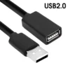 USB 2.0 Extension Cable SuperSpeed Fast Lead Male to Female 0.5 1m 2m 3m & 5m UK