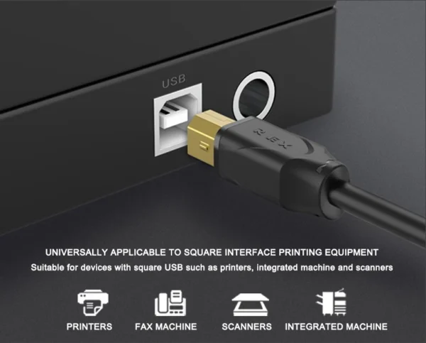 s-l1600-265.webp GOLD USB 2.0 High Speed Cable Printer Lead A to B Plug 24AWG 25cm/50cm/1m/2<wbr/>m/3m