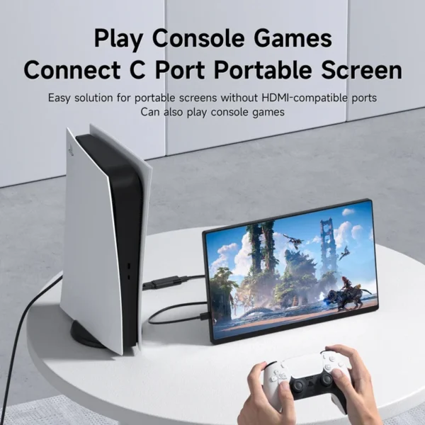 Hagibis HDMI to USB C Female Converter HDMI to AR Glasses Adapter Charge and Pla