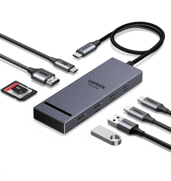 s-l1600-316.webp UGREEN USB C Hub RevodokPro Ultra-Portable Multiport Adapter 8-in-1 Dock 3x10gbs