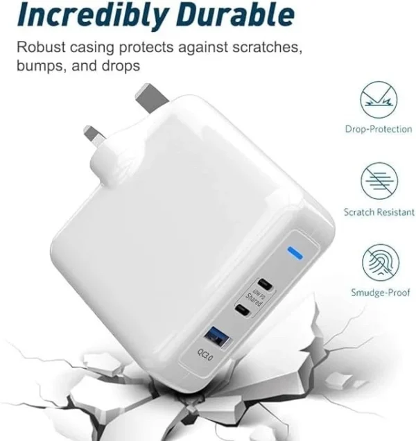 s-l1600-362.webp 78W USB-C PD Fast Charger for iPhone Samsung iPad MacBook | 1 USB-C + 2 Light-in