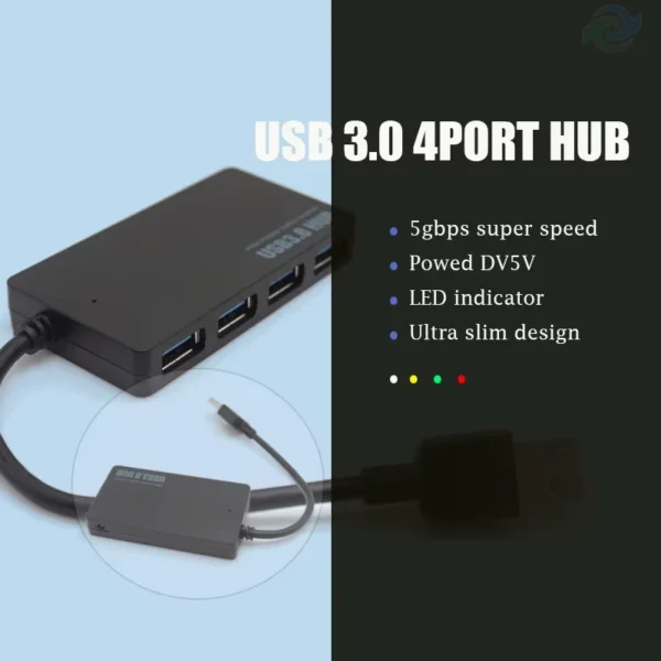 s-l1600-368.webp 4-Port USB 3.0 Powered Hub Splitter 5Gbps PC Laptop Mac PS5 – 5V DC
