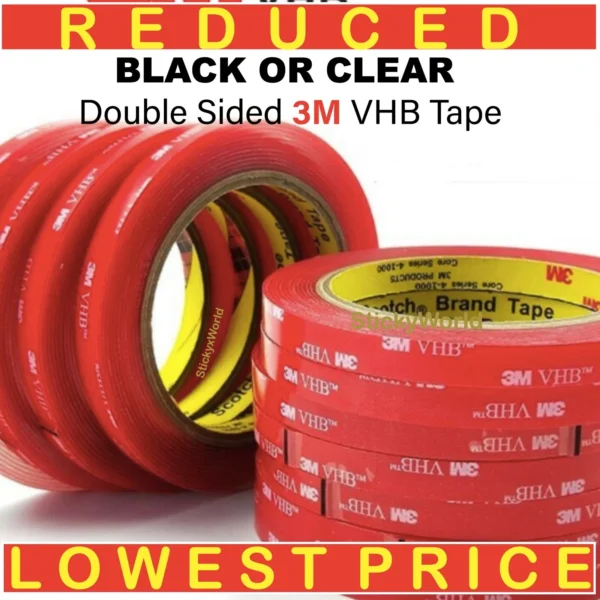 s-l1600-397.webp 3M™ VHB™ DOUBLE SIDED TAPE HEAVY DUTY ADHESIVE STRONG STICKY MOUNTING ROLL
