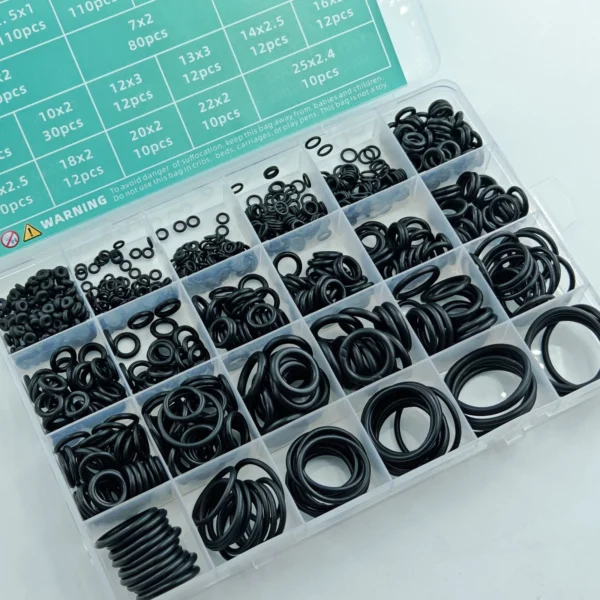 s-l1600-46.webp 1020pcs Nitrile Silicone O Ring Seal Kit Oil Resistant Rubber Gasket Assortment