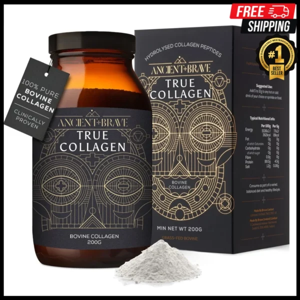 Ancient + Brave True Collagen 200g - Bovine Collagen Powder + FREE RITUAL SCOOP
