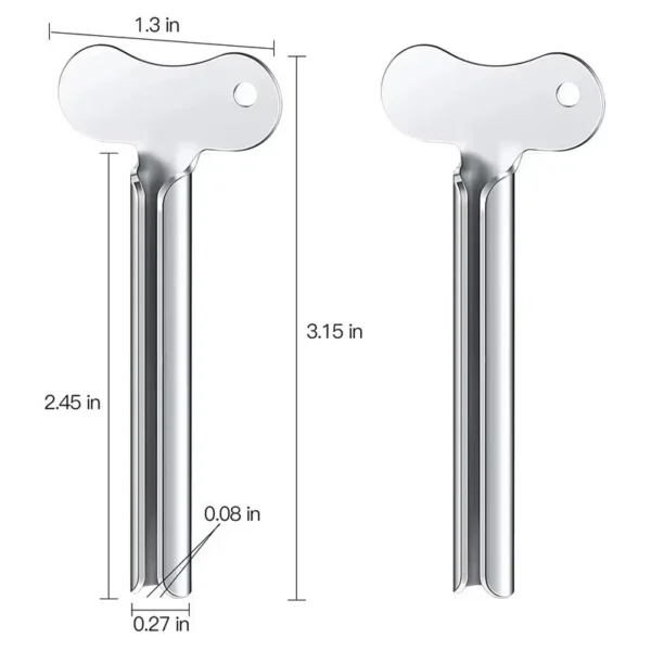 s-l1600-476.webp 2x Stainless Steel Toothpaste Tube Squeezer Easy Metal Rolling Holder Dispenser