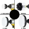 Drill Brush Cleaning Attachment Set Scrubber Kit Bathroom Kitchen Car White