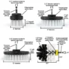 Drill Brush Cleaning Attachment Set Scrubber Kit Bathroom Kitchen Car White