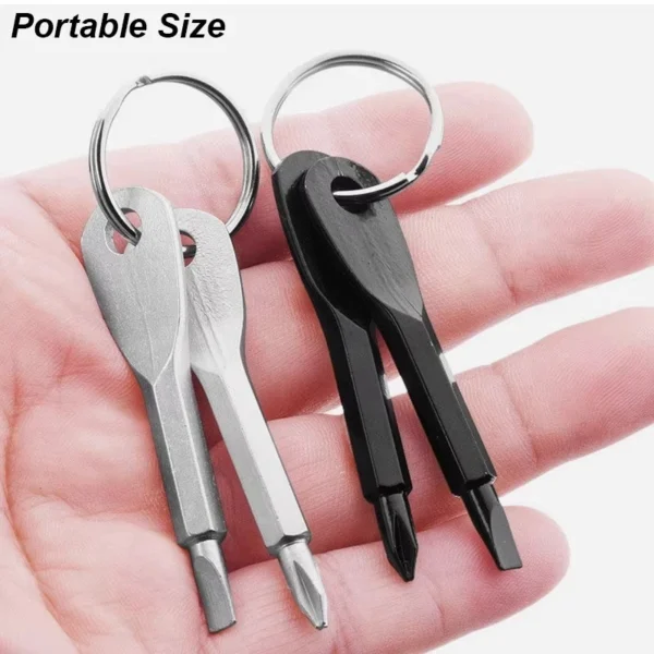 s-l1600-519.webp Slotted Screwdriver Set Keychain Mini Pocket Keyring Cross Driver Repair EDC UK