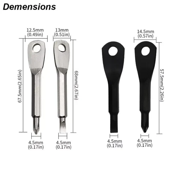 s-l1600-521.webp Slotted Screwdriver Set Keychain Mini Pocket Keyring Cross Driver Repair EDC UK
