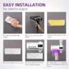 s-l1600-557.webp Sterilizer Toothbrush Holder Clean And No-Drill Wall Toothpaste Dispenser