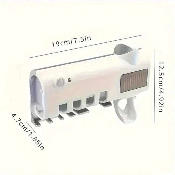 s-l1600-558.webp Sterilizer Toothbrush Holder Clean And No-Drill Wall Toothpaste Dispenser