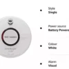 Smoke Alarm 10 Year Battery Exp 2036 FireAngel ST-750T Thermoptek Smoke Detector