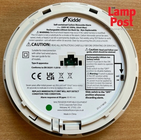 s-l1600-589.webp Kidde K4MCO Carbon Monoxide Alarm - Mains Powered With Rechargeable Battery 4MCO