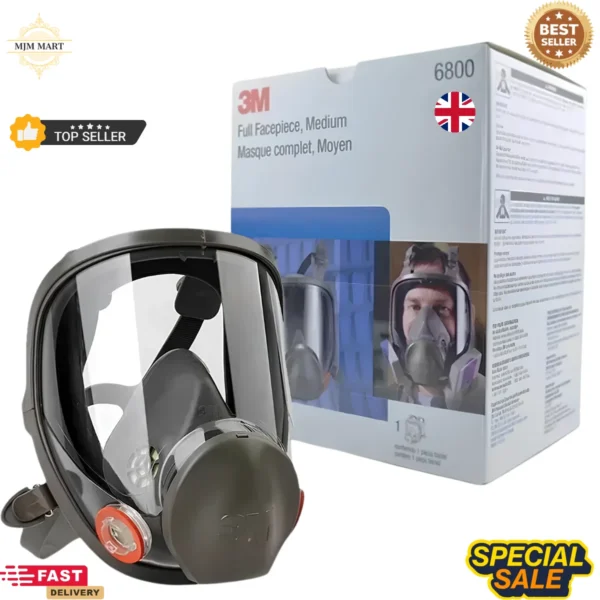 3M 6800 Painting Spraying Respirator Gas Mask Industry Chemcial Full Face Safety