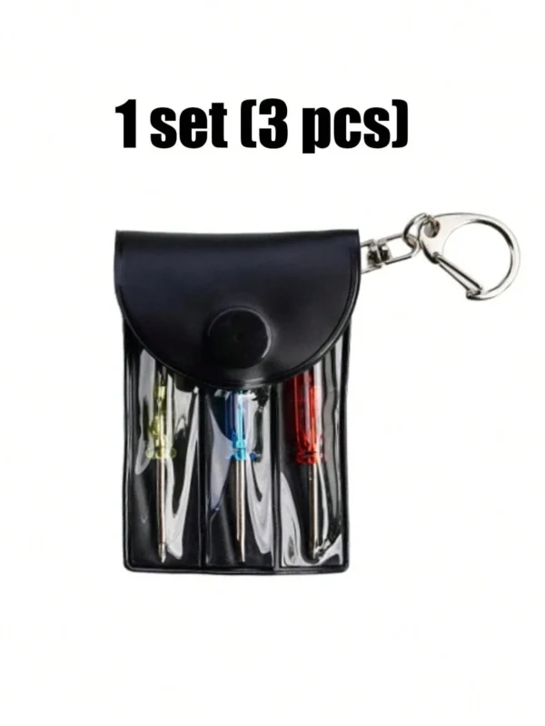 3pcs Mini Screwdriver Keychain Set Portable Pocket Repair Tool Kit-UK