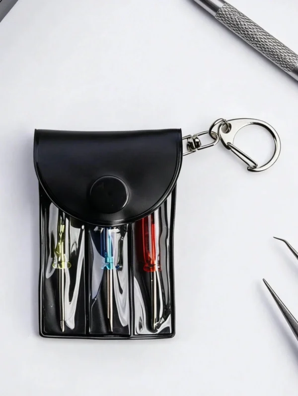 3pcs Mini Screwdriver Keychain Set Portable Pocket Repair Tool Kit-UK
