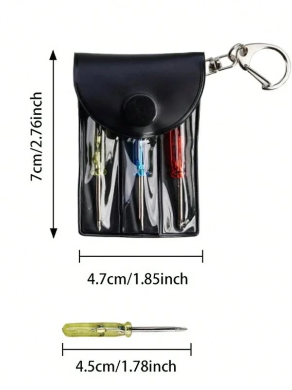 3pcs Mini Screwdriver Keychain Set Portable Pocket Repair Tool Kit-UK