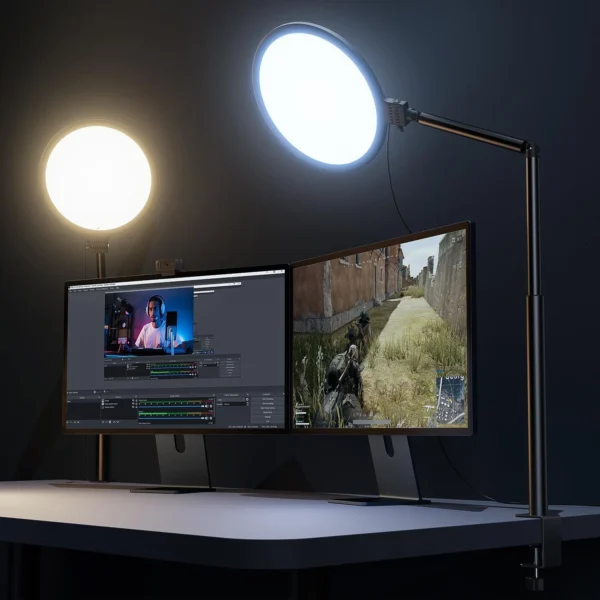 s-l1600-638.webp Weilisi 10.2" Desk Ring Light with Stand, 360° Rotate Desk Lamps for Home Office