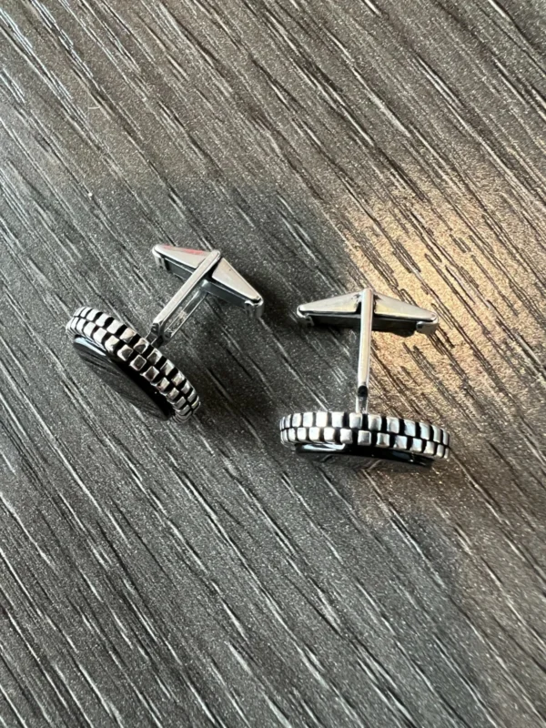 Real 925 Sterling Silver Black Onyx Stone Cuff Links Cufflinks Tuxedo Shirt