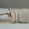 s-l1600-684.webp 3 CT Round Cut Lab Created Diamond Men's Wedding Cufflinks 14K Rose Gold Plated
