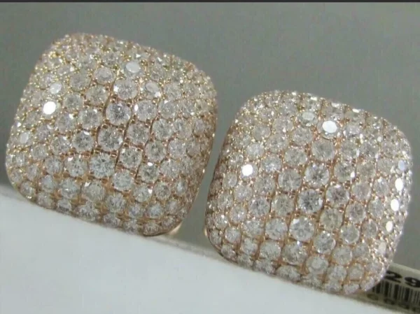 s-l1600-687.webp 3 CT Round Cut Lab Created Diamond Men's Wedding Cufflinks 14K Rose Gold Plated