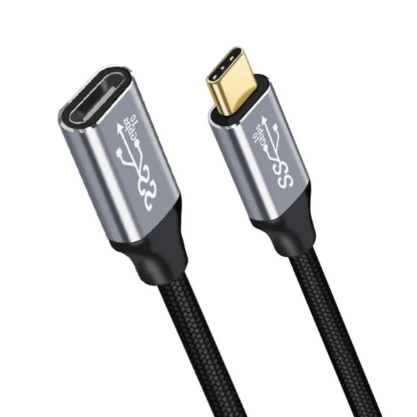 USB-C Extension Cable 100W Fast Charge 10Gbps 4K Type-C Male to Female UK
