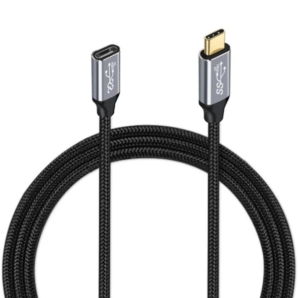 USB-C Extension Cable 100W Fast Charge 10Gbps 4K Type-C Male to Female UK