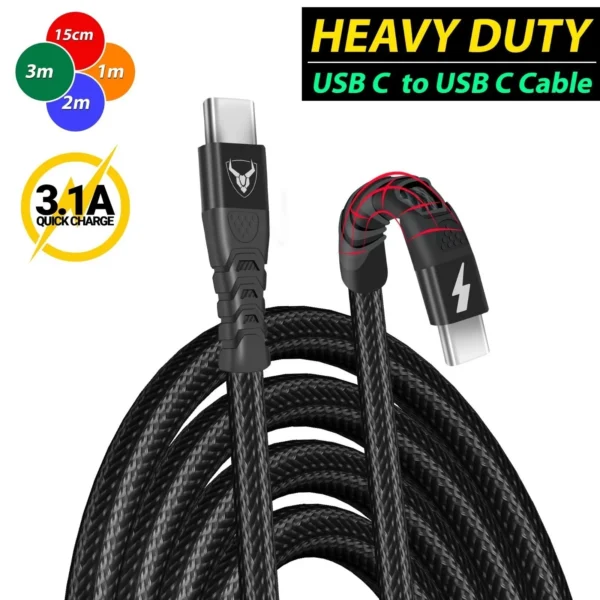 s-l1600-784.webp Type C to Type C Cable Fast Charge 100W PD Dual USB C Charging Braided Cable UK