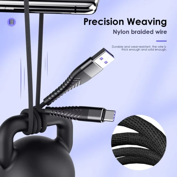 s-l1600-804.webp Heavy Duty USB A-Type C Charging Cable Braided Fast Phone Charger Long Lead uk