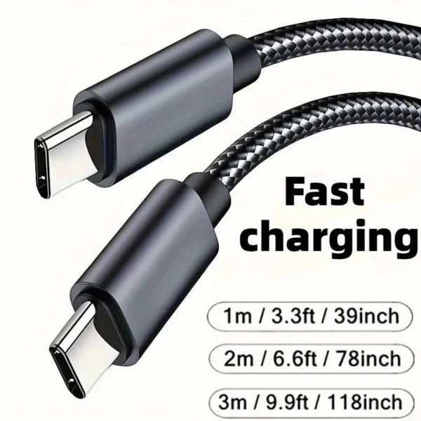 s-l1600-827.webp 60W Type C to Type C Cable USB C Fast Charger Lead For iPhone 17 Pro Max 17 Air
