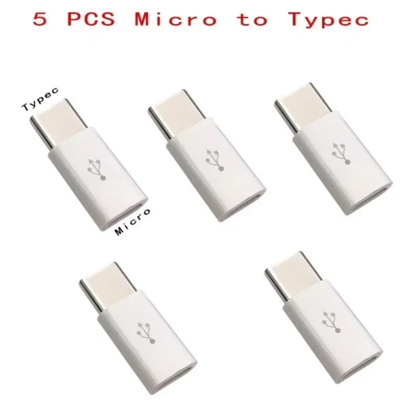 s-l1600-840.webp Micro USB Male to USB-C Female Adapter Converter Type C Charging Data uk