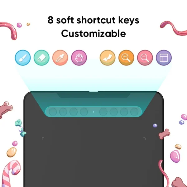 XPPen Deco 01 V3 Drawing Tablet 8 Shortcut Keys 16384 Levels Stylus 10 x 6 inch