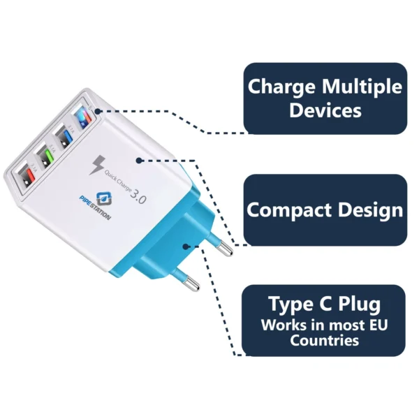 s-l1600-905.webp EU 2 Pin USB Plug Adapter Travel Fast Charger Europe Adaptor For iPhone Samsung