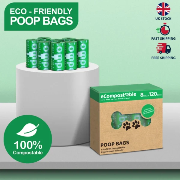 Large Biodegradable Dog Poop Bag Pet Poo Waste Bags High Quality Heavy Duty