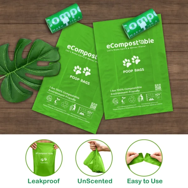 Large Biodegradable Dog Poop Bag Pet Poo Waste Bags High Quality Heavy Duty