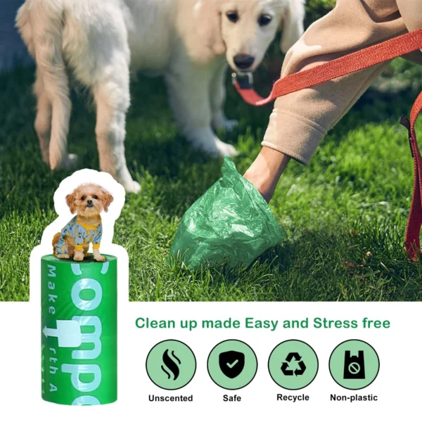 Large Biodegradable Dog Poop Bag Pet Poo Waste Bags High Quality Heavy Duty