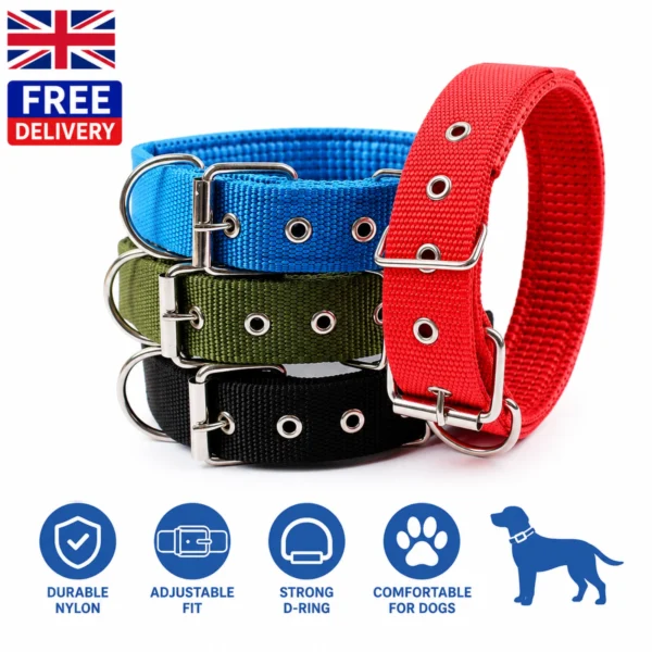 s-l1600-988.webp Solid Nylon Dog Collar Adjustable for Small Medium Large Dogs