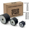 Rubber Mount Car Boat Bobbin Anti Vibration  M4 M6 M8 M10 M12 M16 Cylindrical/B