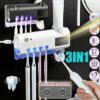 s-l400-102.jpg Sterilizer Toothbrush Holder Clean And No-Drill Wall Toothpaste Dispenser