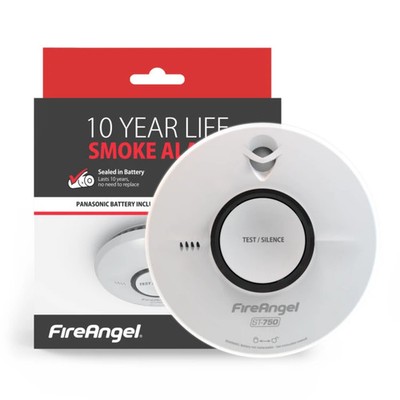 Smoke Alarm 10 Year Battery Exp 2036 FireAngel ST-750T Thermoptek Smoke Detector