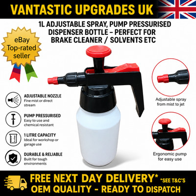 s-l400-11.jpg Brake Cleaner Dispenser Pump Sprayer Viton Seals Premium Solvent Spray Bottle