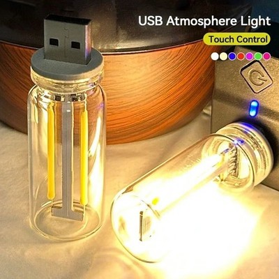 5V Mini LED Touch Dim Night Light USB Rechargeable Portable Reading Lamp UK