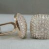 s-l400-127.jpg 3 CT Round Cut Lab Created Diamond Men's Wedding Cufflinks 14K Rose Gold Plated