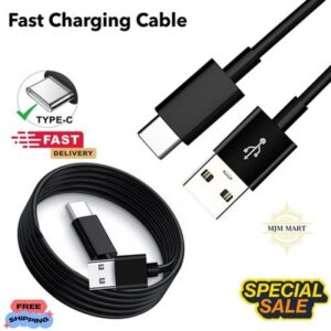 USB A to Type C Cable Fast Charger Lead 3A For Samsung Mobile Phone